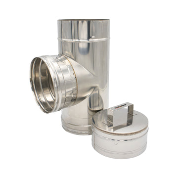 Image of a ECONOFIRE 150MM Single Skin T-Piece 1