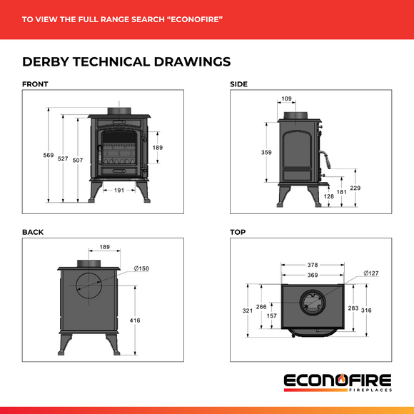 Image of a ECONOFIRE Derby Closed Combustion Fireplace 2