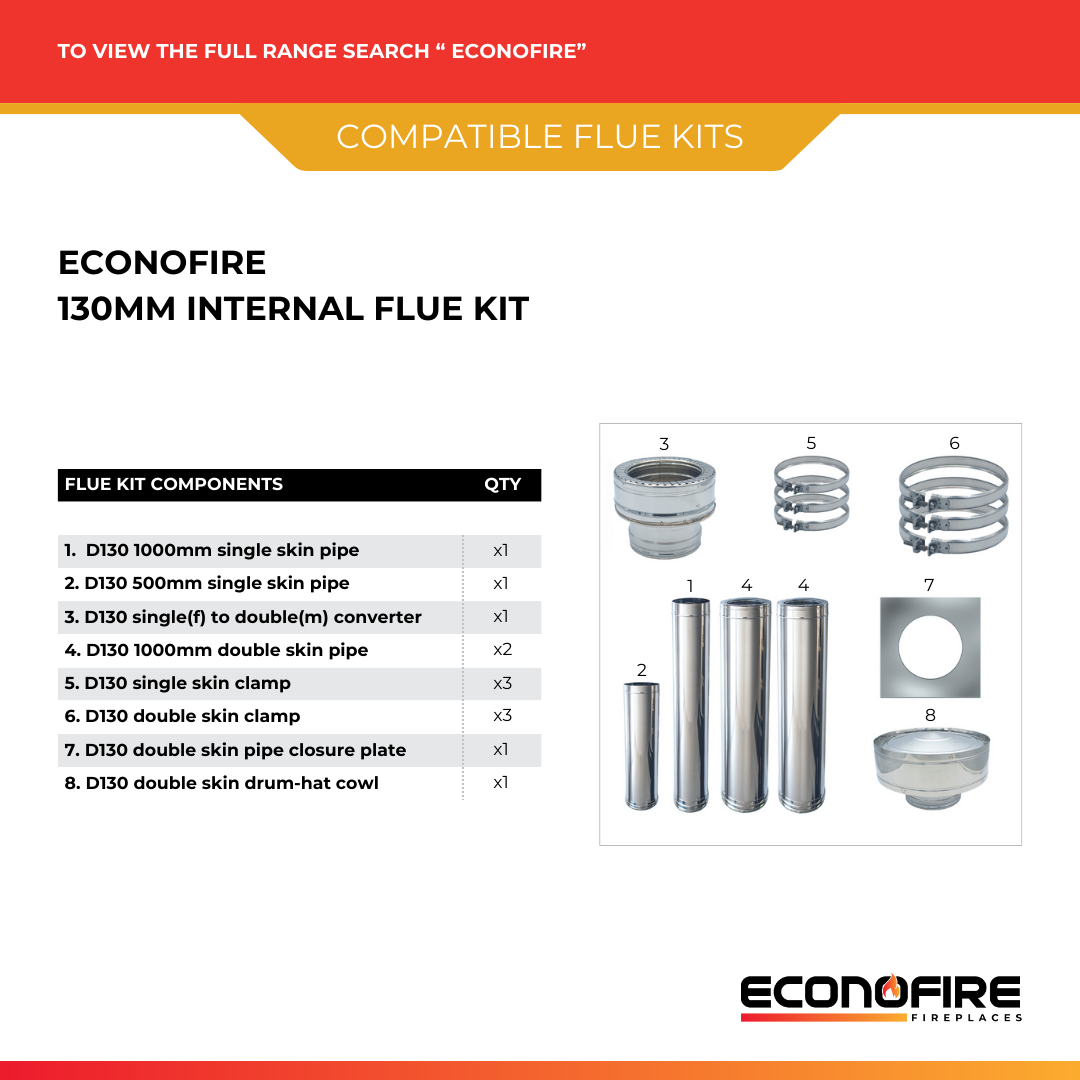 Image of a ECONOFIRE Vida LH Closed Combustion Fireplace 2