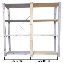 CTS Solid Wood Storage Shelving Add On Kit Width 940mm / Depth 440mm / Height 1744mm - 0