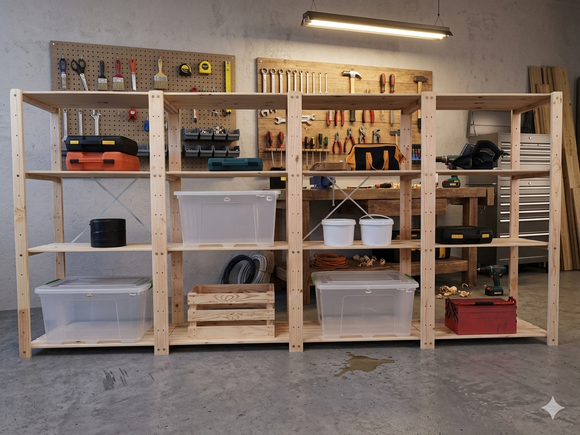 CTS Solid Wood Storage Shelving Add On Kit Width 940mm / Depth 440mm / Height 1744mm