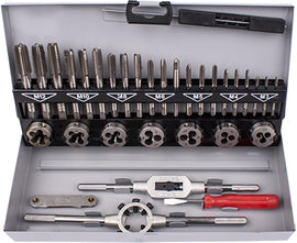 Image of a Tork Craft Tap And Die Set 32pce 3-12mm HSS In Steel Case