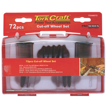 Image of a Tork Craft Mini Rotarty Cut-off Wheel Set 72 Pce