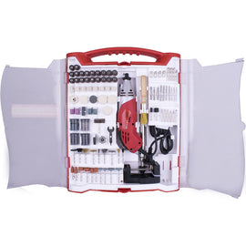 Image of a Tork Craft Rotary Tool 170w Accessory Set 245pc With Stand And Flex Shaft