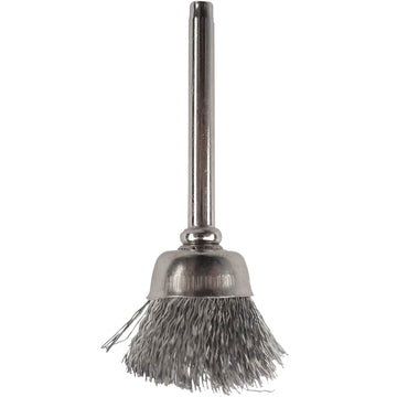 Image of a Tork Craft Mini Carbon Steel Brush 12.7mm Cup 3.2mm Shank