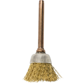 Image of a Tork Craft Mini Brass Brush 12.7mm Cup 3.2mm Shank