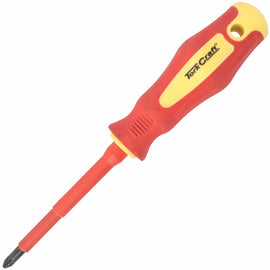Image of a Tork Craft Screwdriver Insulated Pozi.no.2 X 100mm VDE