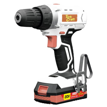 Image of a Tork Craft Drill Driver 20v  DD10 10mm 35nm 2.0 Ah Battery  Std Charger and 44 Pcs Accesory Kit