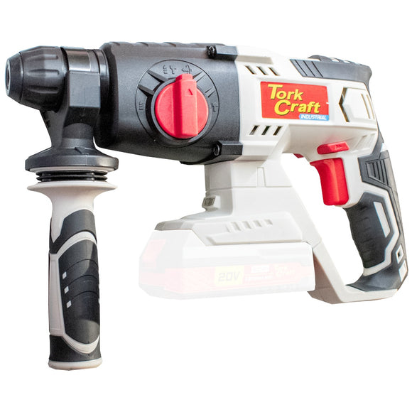 Image of a Tork Craft Rotary Hammer Rh500 20v SDS Plus 0-1500 RPM 5500 Bpm 4 Func. Bare Tool