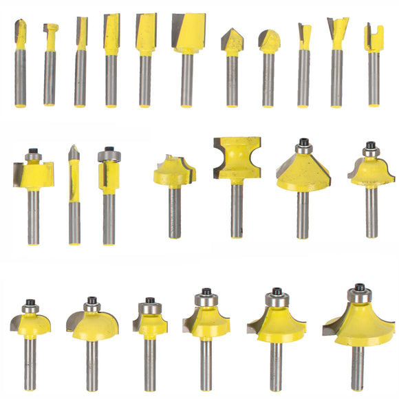 Image of a Tork Craft Router Bit Set 24pc Aluminiumcase 1/4'