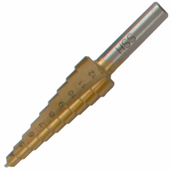 Image of a Tork Craft Step Drill Bit HSS 4-12mmx1mm