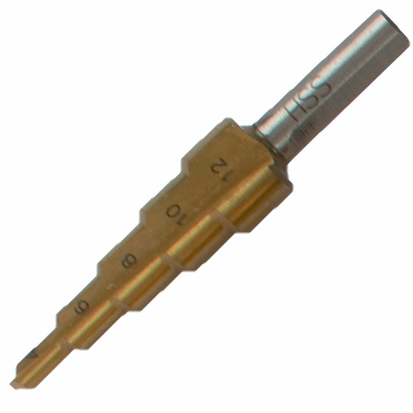Image of a Tork Craft Step Drill Bit HSS 4-12mmx2mm