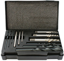 Image of a Tork Craft Screw Extractor Set 12 Pce With Drill Bits For M3 - M24 Screws / Studs