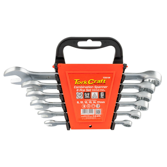 Image of a Tork Craft 6pc Combination Spanner Set 8-10-12-13-14-17mm