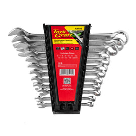 Image of a Tork Craft 12pc Combination Spanner Set 6-7-8-9-10-11-12-13-14-17-19-22mm