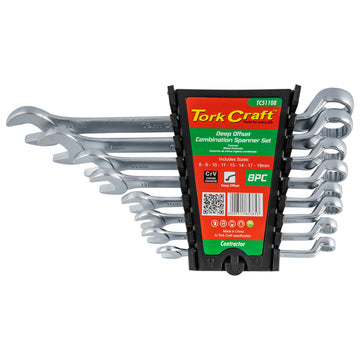 Image of a Tork Craft 8pc Combination Spanner Deep Offset Set 8-9-10-11-13-14-17-19mm