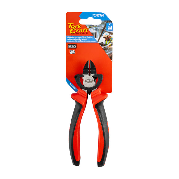 Image of a Tork Craft Side/Diagonal Cutter High Leverage CRV 160mm W/stripping NoTCh Indusri