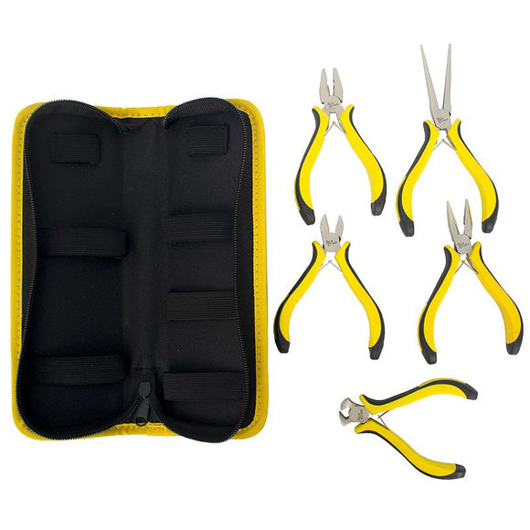 Image of a Tork Craft Tork Craft 5pc Mini Plier Set With Bag Micro