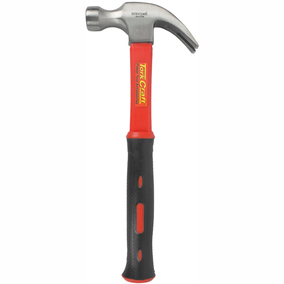 Image of a Tork Craft Hammer Claw 570g (20oz) Fibreglass Handle 295mm & Full  POL Head