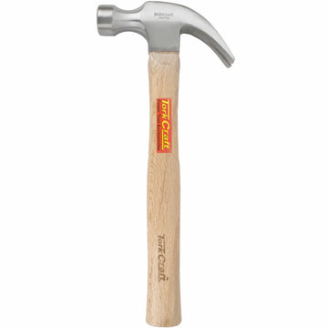 Image of a Tork Craft Hammer Claw 570g (20oz) Wooden Handle 280mm & Full  POL Head