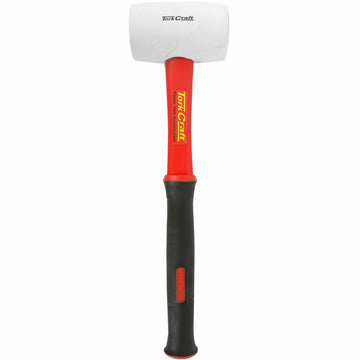 Image of a Tork Craft Hammer Rubber Mallet 450g (16oz) Fibreglass Handle White Non-marking
