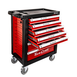 Image of a Tork Craft Tork Craft 7 Drawer 196pc Roller Box Cabinet On Castors Trolly
