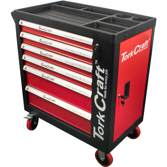 Image of a Tork Craft Tork Craft 6 Drawer Roller Tool Box On Castors With 184pc Of Stock