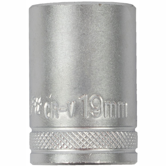 Image of a Tork Craft Socket 19mm X 25.8mm 1/2' Drive CRV 12 Point