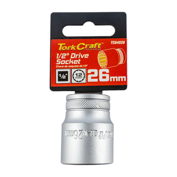 Image of a Tork Craft Socket 26mm X 41.8mm 1/2' Drive CRV 12 Point