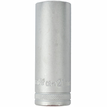 Image of a Tork Craft Socket 21mm 1/2' Dr Deep Socket CRV 12 Point