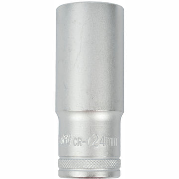 Image of a Tork Craft Socket 24mm 1/2' Dr Deep Socket CRV 12 Point