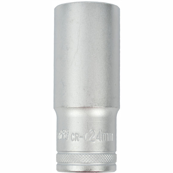 Image of a Tork Craft Socket 24mm 1/2' Dr Deep Socket CRV 12 Point