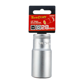 Image of a Tork Craft Socket 28mm 1/2' Dr Deep Socket CRV 12 Point