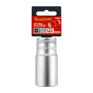 Image of a Tork Craft Socket 29mm 1/2' Dr Deep Socket CRV 12 Point