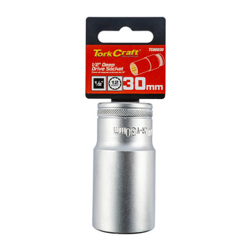 Image of a Tork Craft Socket 30mm 1/2' Dr Deep Socket CRV 12 Point