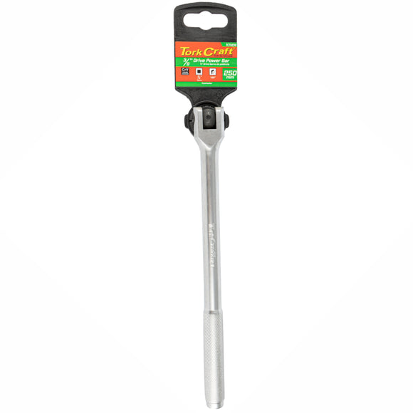 Image of a Tork Craft Power Bar 3/8'M Drive 250mm Swivel Head Steel Handle Socket