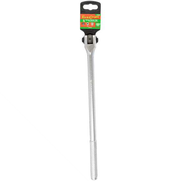 Image of a Tork Craft Power Bar 1/2'M Drive 380mm Swivel Head Steel Handle Socket