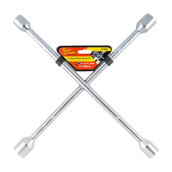 Image of a Tork Craft Wheel Spanner 4 Way 17/19/21/23mm 16' (400mm)