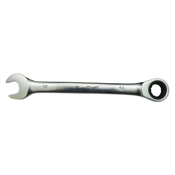 Image of a Tork Craft Combination Ratchet Wrench 14mm Fixed Head Spanner