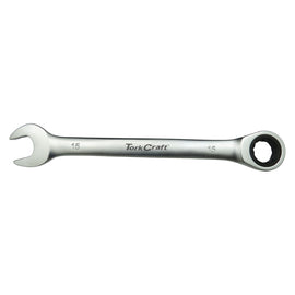 Image of a Tork Craft Combination Ratchet Wrench 15mm Fixed Head Spanner