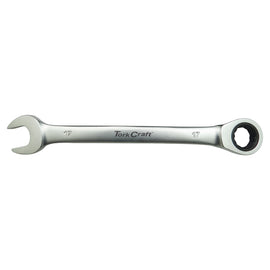 Image of a Tork Craft Combination Ratchet Wrench 17mm Fixed Head Spanner