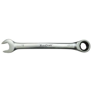 Image of a Tork Craft Combination Ratchet Wrench 19mm Fixed Head Spanner