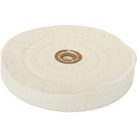 Image of a Tork Craft Buffing Pad Medium 150mm To Fit 12.5mm Arbor/L-Wrench Spindle - White