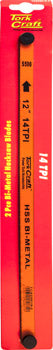 Image of a Tork Craft 2pc Hacksaw Blade Bi-metal 14tx300 Hanging Card