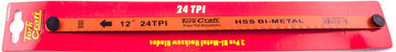Image of a Tork Craft 2pc Hacksaw Blade Bi-metal 24tx300 Hanging Card