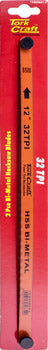Image of a Tork Craft 2pc Hacksaw Blade Bi-metal 32tx300 Hanging Card