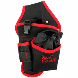 Image of a Tork Craft Tool, Drill & Screw Pouch 4 Pocket With Belt Loop Nylon