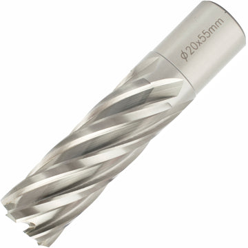 Image of a Tork Craft Annular Hole Cutter HSS 20 X 55mm Weld Shank 19.05mm