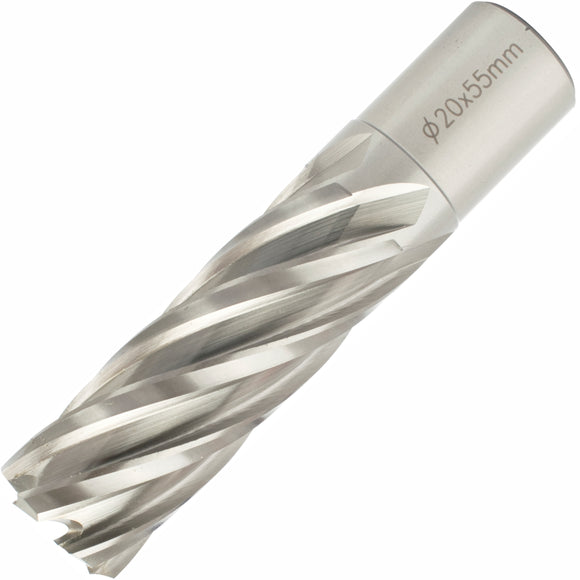 Image of a Tork Craft Annular Hole Cutter HSS 20 X 55mm Weld Shank 19.05mm