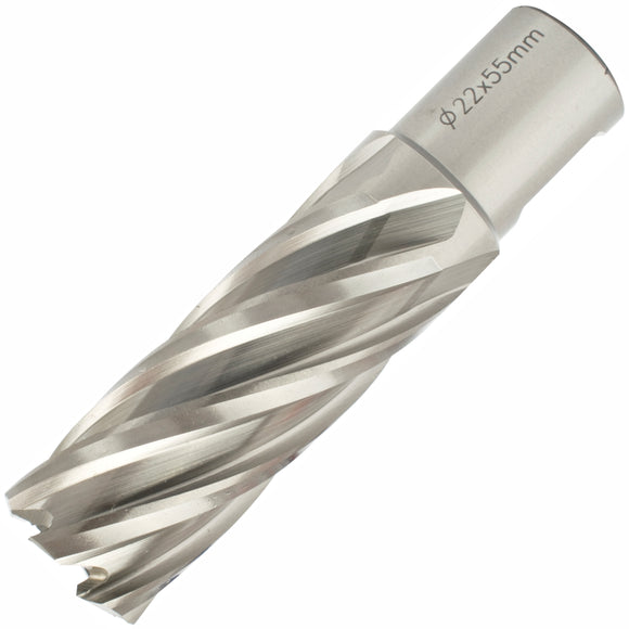 Image of a Tork Craft Annular Hole Cutter HSS 22 X 55mm Weld Shank 19.05mm